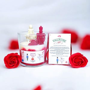 Valentine's Day Soy Candle｜Tin Soldier &  Ballerina｜Fairytale｜Nutcracker｜Romantic Decor｜Ideal for Girlfriend, Boyfriend, Wife, Husband