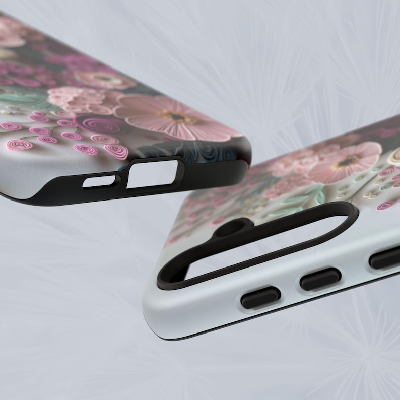 Funda para teléfono minimalista con estampado floral estilo boho / Compatible con iPhone 12–17, Samsung Galaxy S21-S26 imagen 8