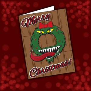 Dungeons & Dragons Christmas Card with Mimic Wreath
