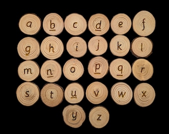 Wooden phonics discs