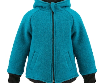 Kids Wool Jacket, Boiled Wool Coat, Unisex Kids Boiled Wool clothing, Wool Lined Jacket