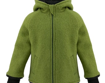 Kids Wool Jacket, Boiled Wool Coat, Unisex Kids Boiled Wool clothing, Wool Lined Jacket