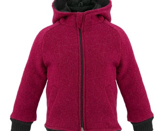 Kids Wool Jacket, Boiled Wool Coat, Unisex Kids Boiled Wool clothing, Wool Lined Jacket