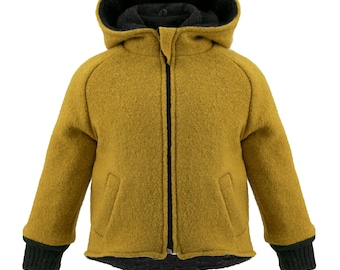 Kids Wool Jacket, Boiled Wool Coat, Unisex Kids Boiled Wool clothing, Wool Lined Jacket