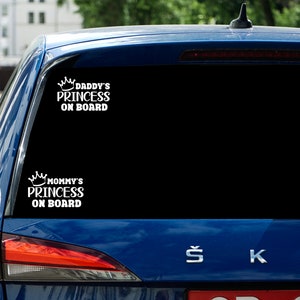 Prinses aan boord sticker | Sticker | Baby aan boord | Stickersticker | Mamaliefde | Daddy Love | Baby