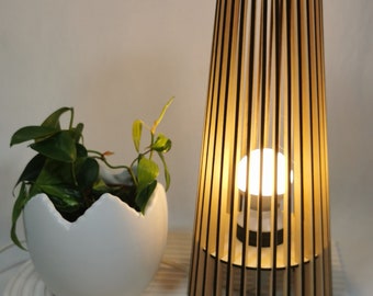 Lámpara de mesa / lámpara de madera / lámpara moderna / lámpara de listones / regalo / boda