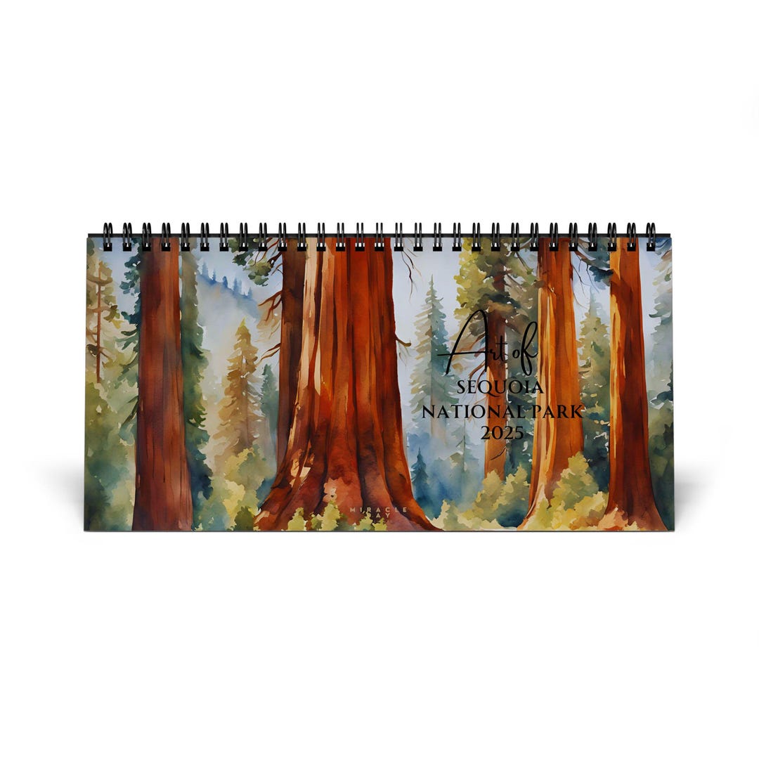 Art of Sequoia National Park Desk Calendar National Park, Giant, Tree