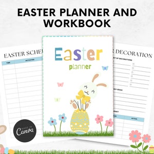 Printable Easter Planner 30 Pages, Canva Organizer for Easter, Easter Planner Instant Download PDF, Ultimate Easter Planner.
