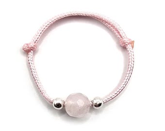 Verstellbarer Silberring mit Quarzkristall - 925er Sterling