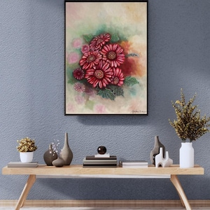 Oil Painting Reproduction - Gerberas Floral Art Print
