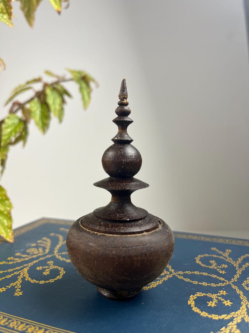 Hand-turned Wooden Finial Box, Stash Box, Ring Box, Earring Box, Home ...