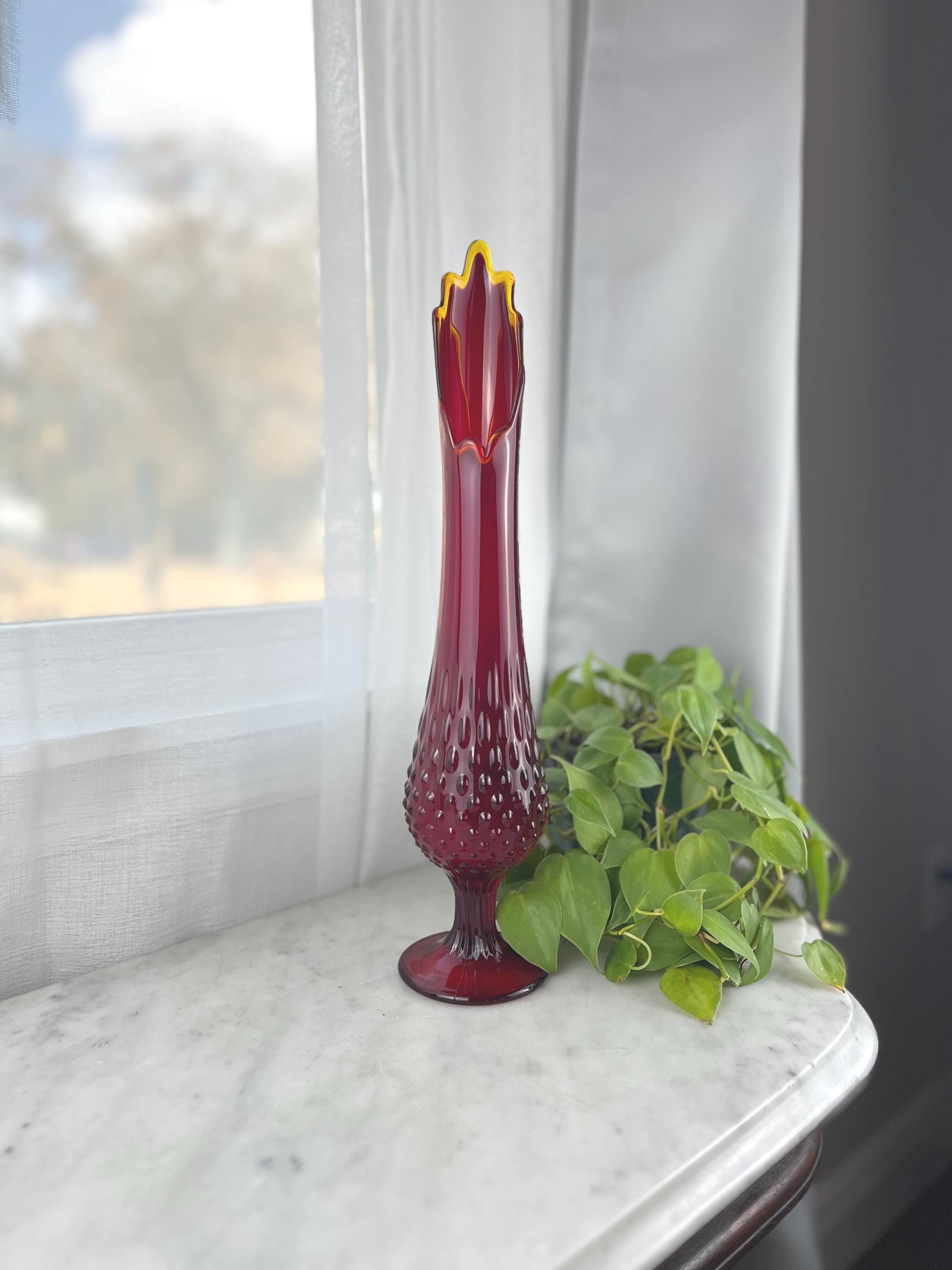1960s Red Swung Vase - Etsy