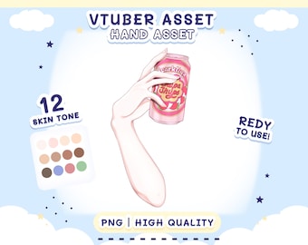 Vtuber Asset - Hand holding Canned fruit juice