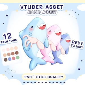 Vtuber Material - Hand hält Hai