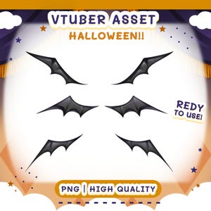 Halloween Vtuber Asset - Bat wing&#39;s