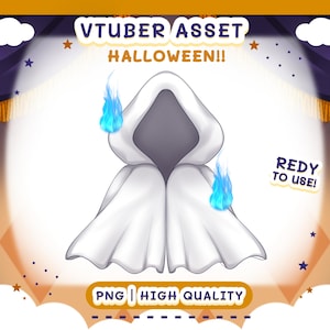 Halloween Vtuber Asset - Blanket Ghost Outfit