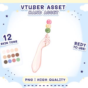 Vtuber Asset - Hand holding Dango