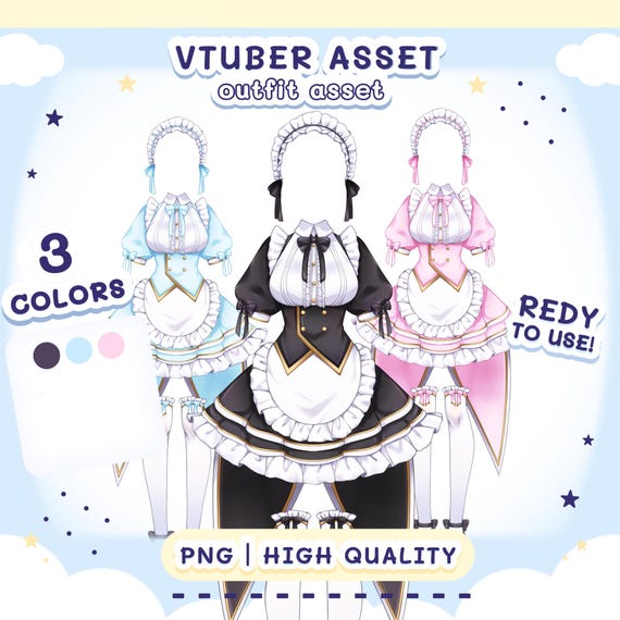Vtuber Asset - Maid Outfit