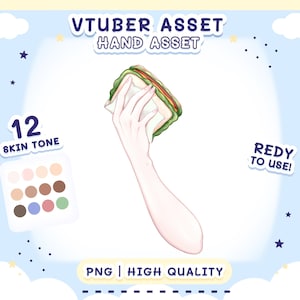 Vtuber Asset - Hand holding Sandwiches