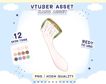 Vtuber Asset - Hand holding Sandwiches