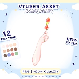 Vtuber Asset - Hand holding Candied fruit
