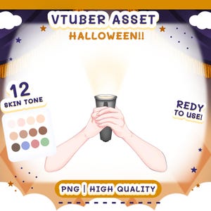 Halloween Vtuber Asset - Hand Holding torch