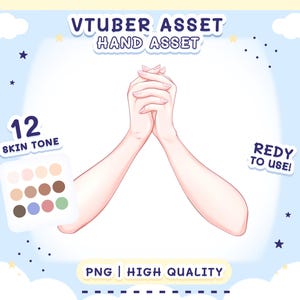 Vtuber Objekt - Hand, die eigene Hände hält