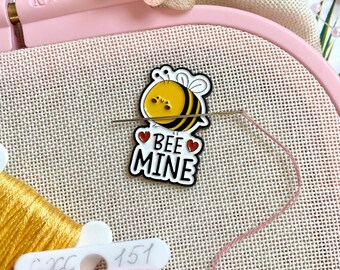 Bee mine needle minder, Funny needle magnet, Kawaii needle minder, Cute needle holder, Needle nanny, Cover minder, Needle keeper, Embroidery