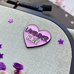 Swiftie magnetic needle minder, Taylor needle holder, Lavender haze needle magnet, Heart needle keeper, Needlepoint, Cross stitch tools