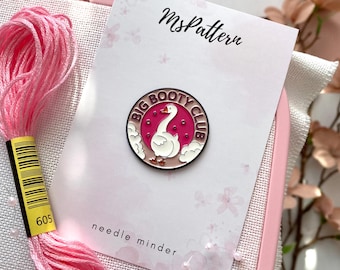 Big Booty Club Goose Needle Minder, Funny Needle Holder for Cross Stitch, Duck Needle Magnet, Needle Keeper for Embroidery