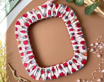 Strawberry grime guard, Q-snap cover, Cross stitch protector, Hoop cover, Nurge grime guard, Protective case for round or square hoop frames