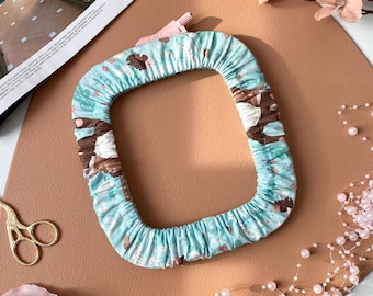 Forest Animals Grime Guard for Cross Stitch, Nurge Hoop Cover, Q Snap Fabric Protector, Embroidery Fabric Protector