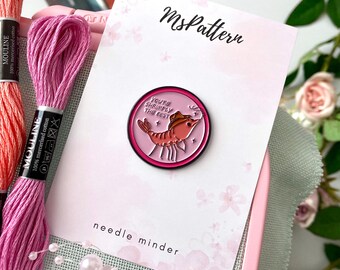 Funny Shrimp Needle Minder, Magnetic Needle Holder for Cross Stitch & Embroidery, Cute Needle Keeper, Needle Magnet, Needle Nanny