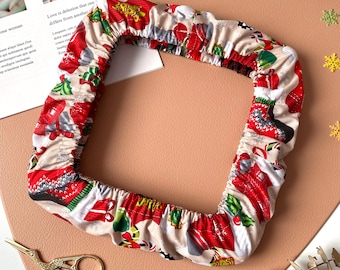 Christmas Hoop Cover for Cross Stitch, Grime Guard for Embroidery, Q Snap Cover and Nurge Hoop Protector