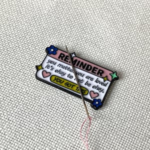 You got this needle minder, Needle nanny, Magnetic needle minder, Crafter gifts, Cross stitch tools, Needle keeper, Embroidery, Uplifting