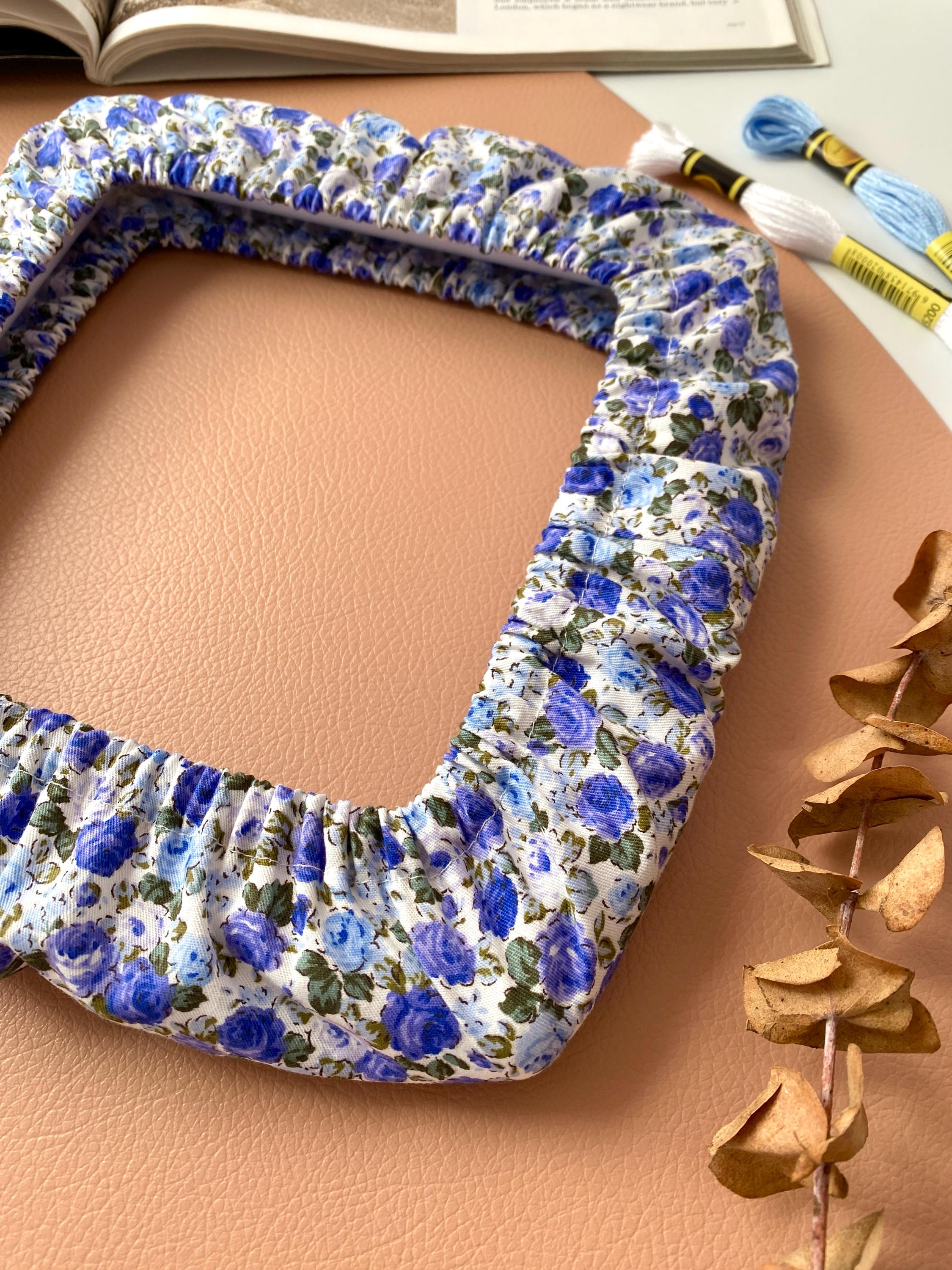 Floral Embroidery Hoop Cover, Hoop Frame Protector, Cross Stitch Supply ...
