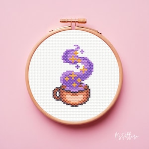 Magic potion cross stitch pattern, Fantasy counted cross stitch, PDF, Witchy cross stitch, Magic drink cross stitch, Girly cross stitch