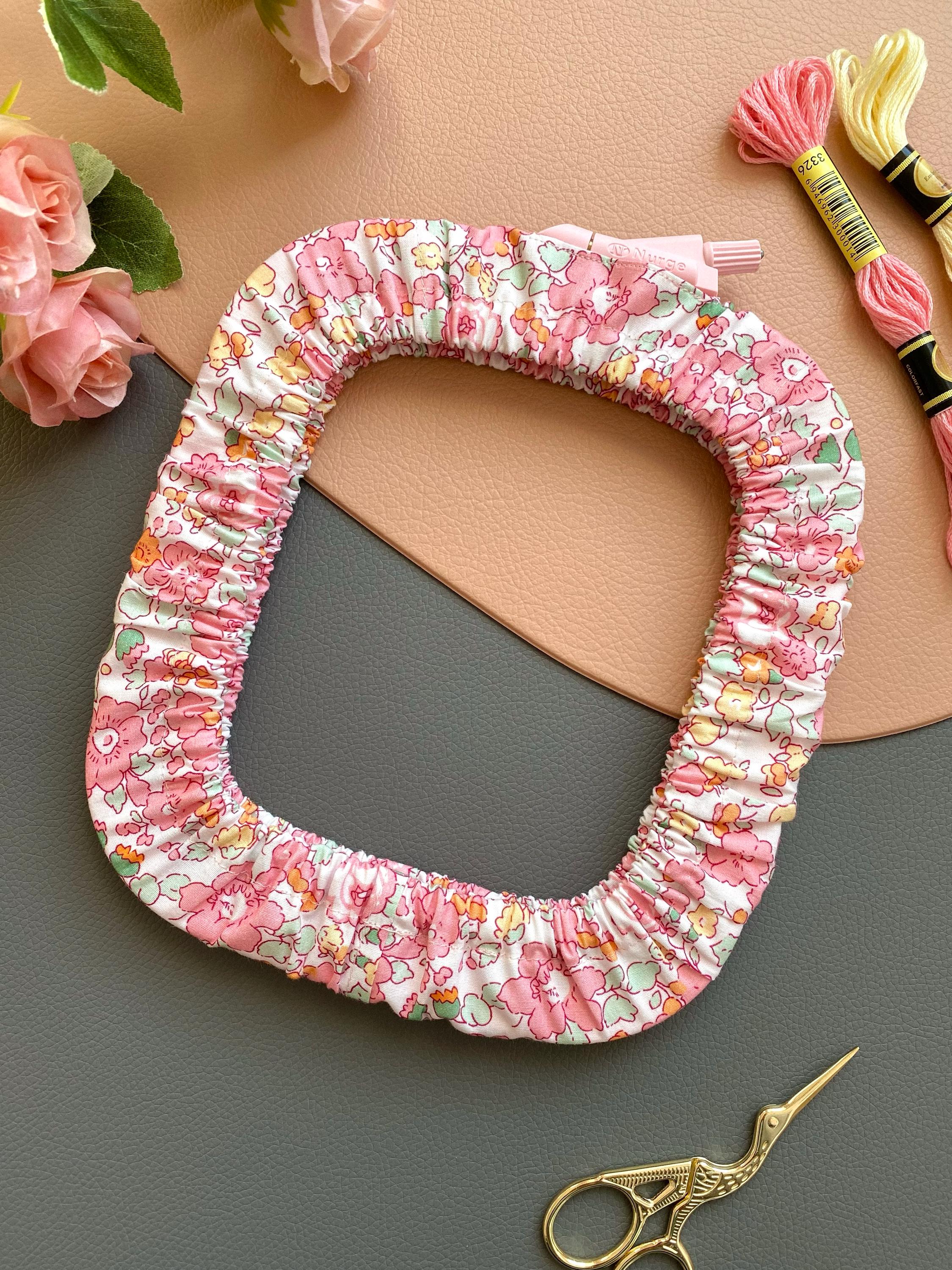 Pink Floral Grime Guard, Hoop Cover for Q-snap or Nurge, Сute ...