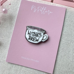 Witches brew needle minder, Cute needle keeper, Halloween needle minder, Witchy needle nanny, Cover minder, Acrylic needleminder, X-stitch
