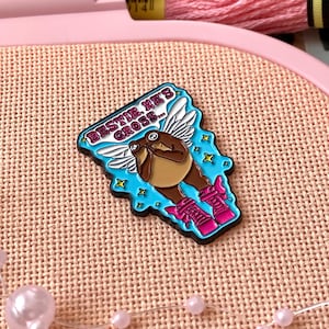 Fairy toad needle minder, Funny frog needle magnet, Magnetic needle minder for cross stitch, Embroidery, Hand sewing, Bestie, he&#39;s gross