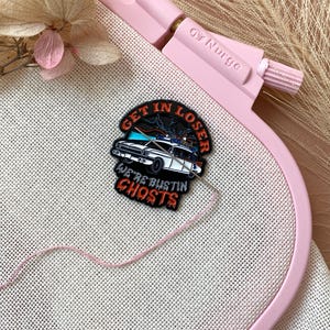 Get in loser we&#39;re bustin ghosts needle minder, Ghostbusters needle magnet, Magnetic pin, Halloween needle nanny, Horror needle minder