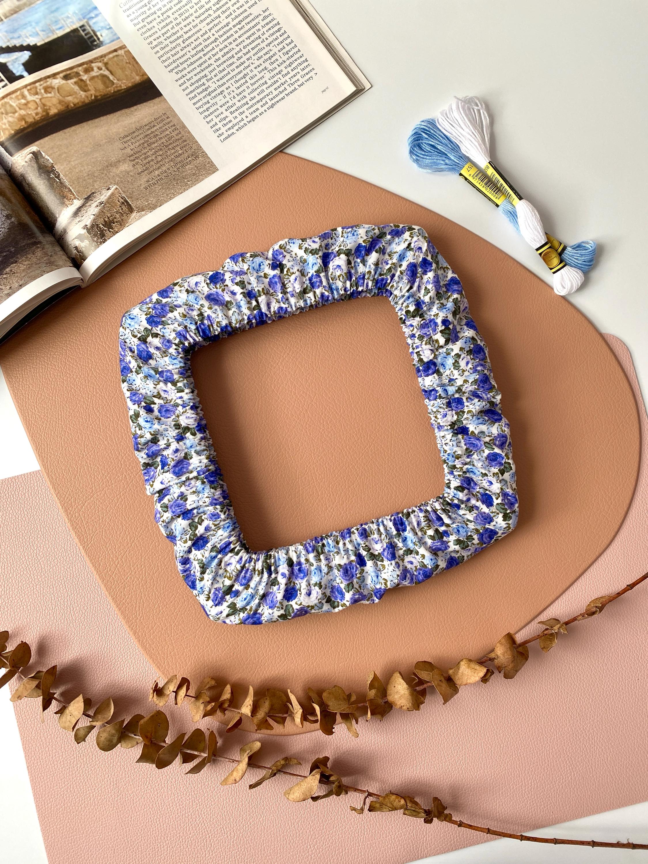 Floral Embroidery Hoop Cover, Hoop Frame Protector, Cross Stitch Supply ...