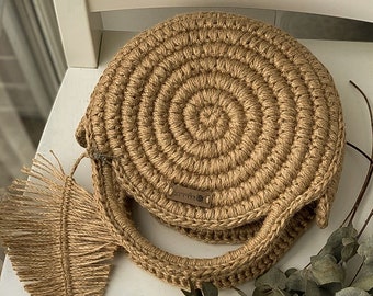 Crochet Bag Pattern Round Purse Pdf Digital File