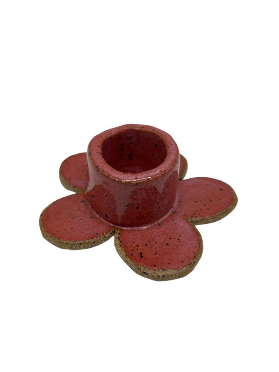 Red Candlestick Holder