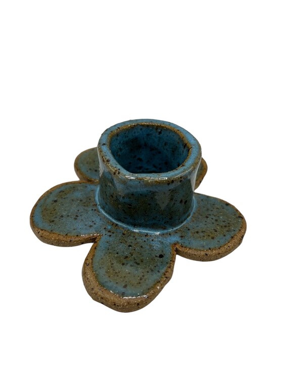 Blue Candlestick Holder