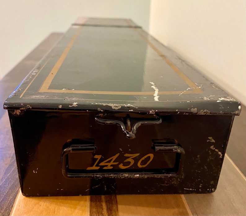 Vintage Hand Painted Bank Safety Deposit Box Circa 1920s Etsy