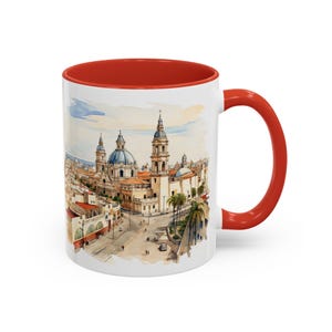 Lima Peru Mug – Colorful Watercolor Coffee Cup Featuring City Street Views, Ceramic Gift for Travelers, Art Lovers & Peru Souvenir Fans.
