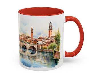 Verona Italy Mug: Romantic Juliet's Balcony Watercolor Art