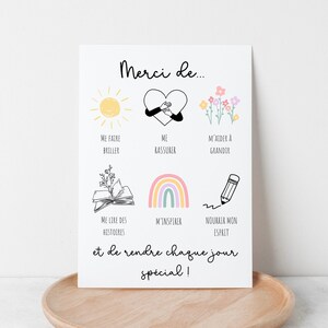 Carte de remerciement personnalisée pour enseignante éducatrice à imprimer, cadeau de fin d'année pour enseignant, carte pour enseignante image 2