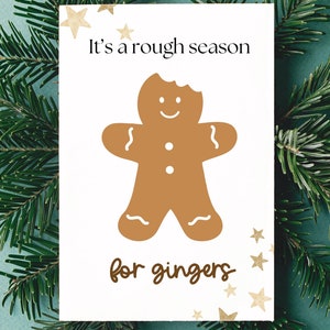 C'est une saison difficile pour le gingembre, biscuit de pain d'épice, carte de voeux drôle de vacances de Noël, idée cadeau hilarante